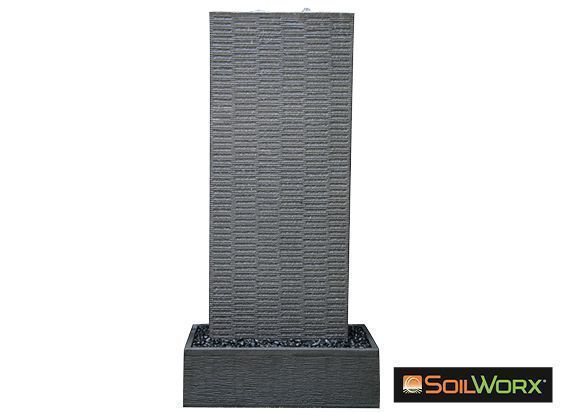 Rectangle Ripple Solar Fountain – Grey